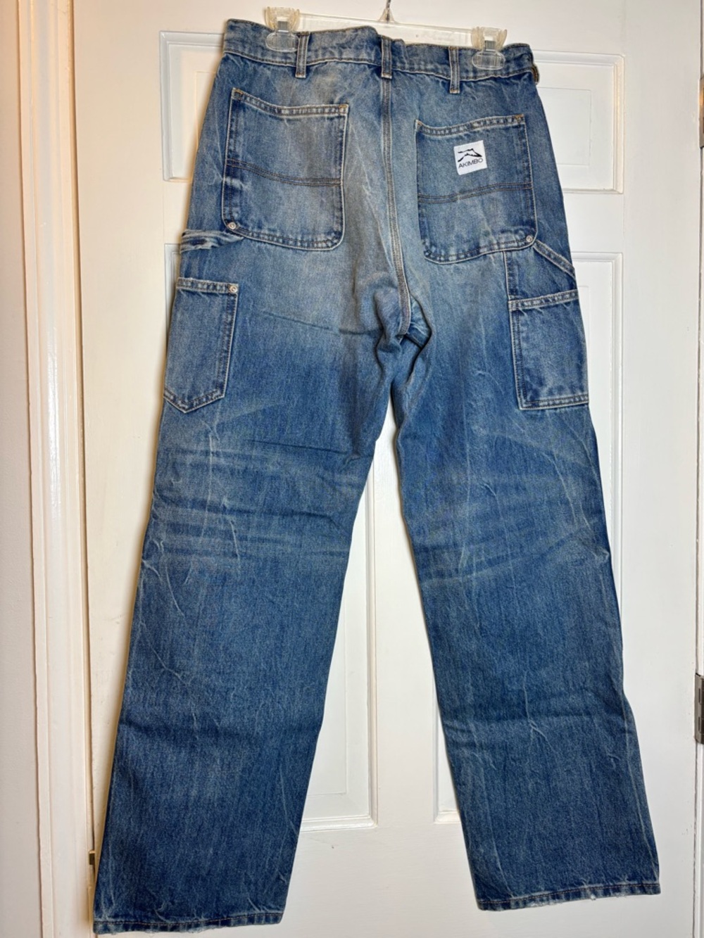 Akimbo Club Carpenter Double Knee Distressed Jeans Men’s 30 x 32 - Picture 6 of 10
